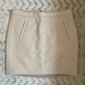 J Crew Tan wool mini skirt